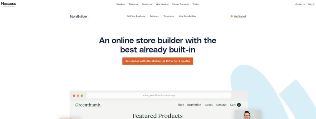 Nexcess Ecommerce Platform Home Page