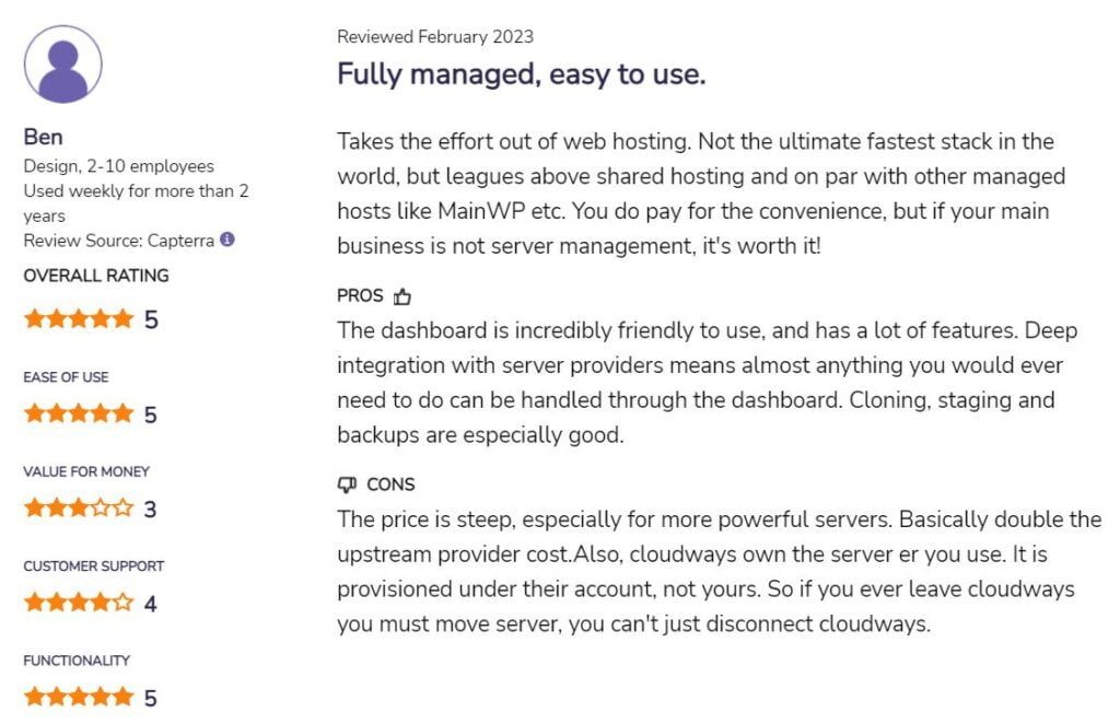 CloudWays User Review 3