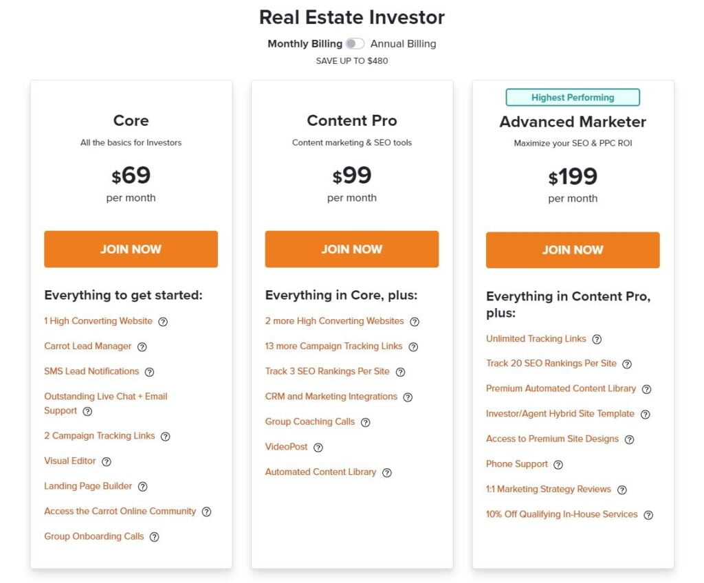 Carrot Plans and Pricing