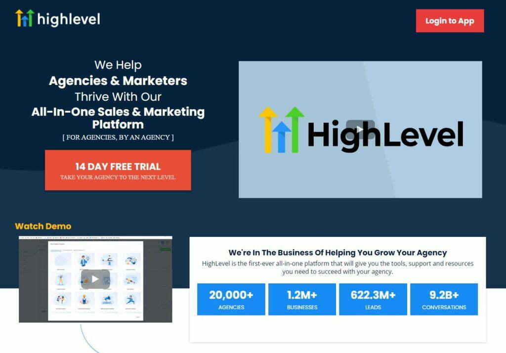 GoHighLevel review - Home Page