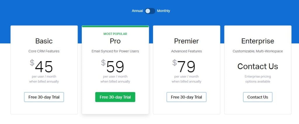 Wealthbox Pricing