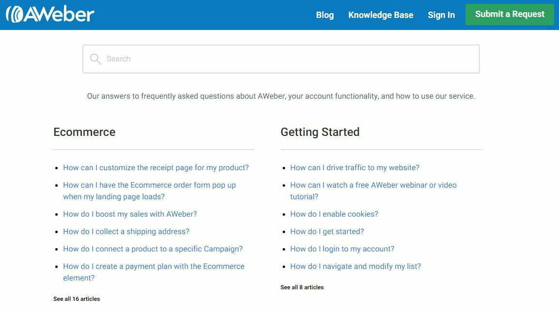 Aweber Knowledge Base