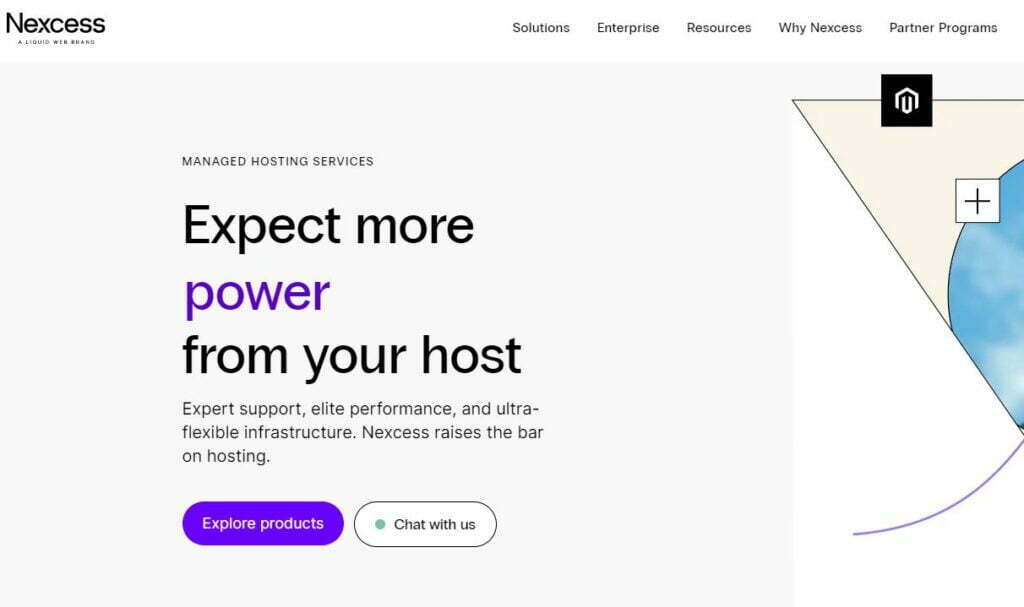 Nexcess hosting home page