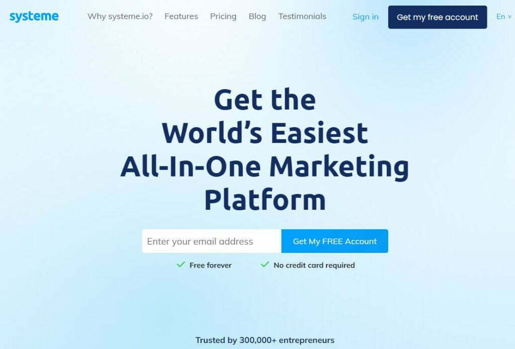 Sesteme.io home page