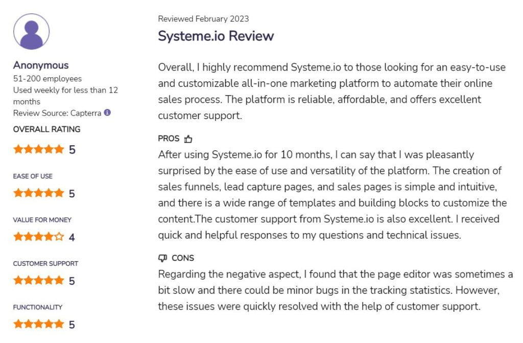 Systeme.io user review 2