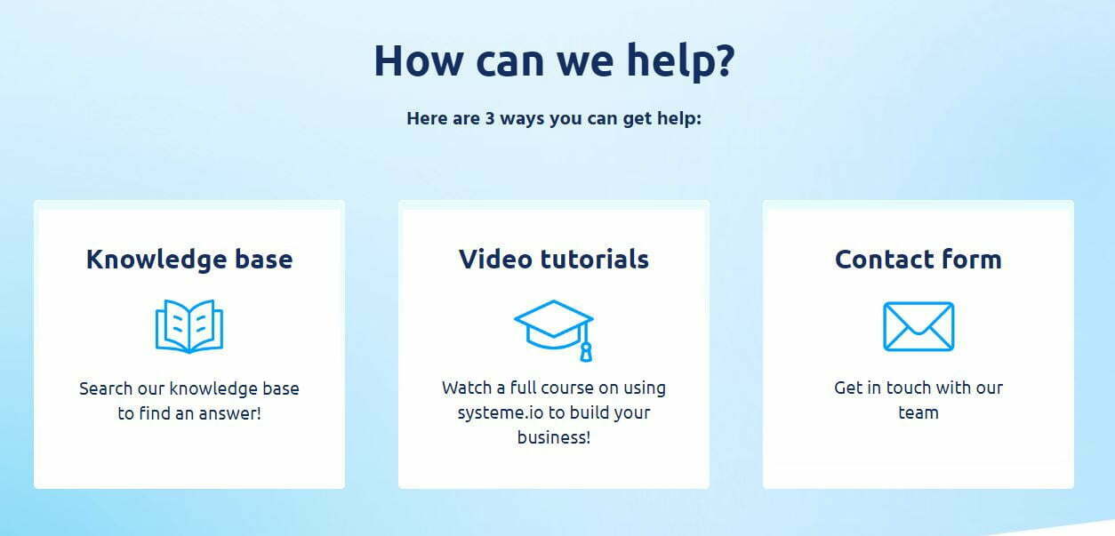 Systeme.io help center