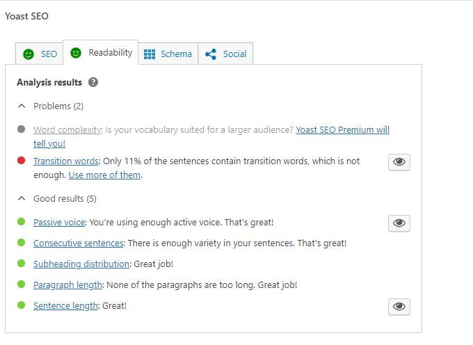 Yoast SEO Readability - Listed as one of the best free SEO tools.