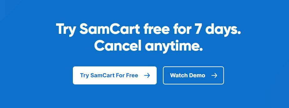 SamCart' Free Trial