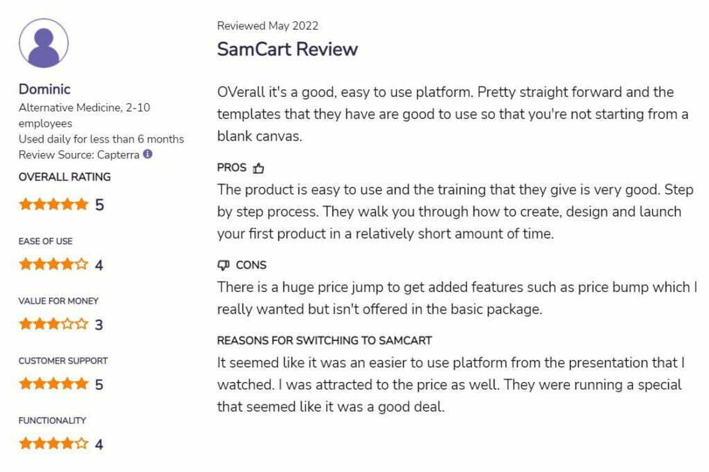 SamCart review 3