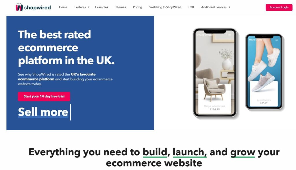 ShopWired Home page