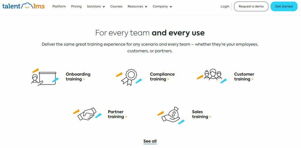 Talentlms Home Page